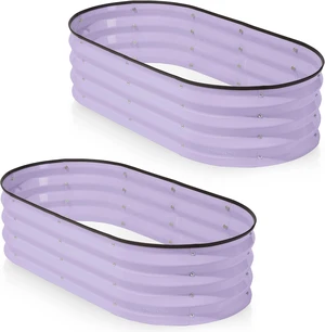 2 Pack, 4×2×1 Ft Galvanized Raised Garden Beds Large Outdoor Metal Planter Box for Vegetables, Flowers & Gardening (Lavender) 2 Pack, 4×2×1 Ft Galvanized Raised Garden Beds Large Outdoor Metal Planter Box for Vegetables, Flowers & Gardening (Lavender)