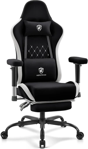 Black & Grey Gaming Office Chair with Massage & Gel Pad Black & Grey Gaming Office Chair with Massage & Gel Pad
