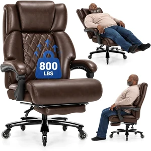800 Lbs Reclining Big & Tall Office Chair with Foot Rest 800 Lbs Reclining Big & Tall Office Chair with Foot Rest