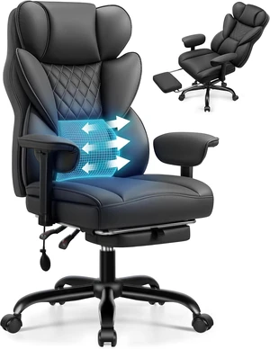 Big & Tall Executive Office Chair with Adjustable Lumbar Support Big & Tall Executive Office Chair with Adjustable Lumbar Support
