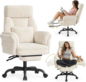 C57 Ergonomic Reclining Office Chair with Footrest Velvet High Back Lounge Gaming Chair with 6-Stage Adjustable Wing Armrests for Cross-Legged Sitting, Home Office C57 Ergonomic Reclining Office Chair with Footrest Velvet High Back Lounge Gaming Chair with 6-Stage Adjustable Wing Armrests for Cross-Legged Sitting, Home Office