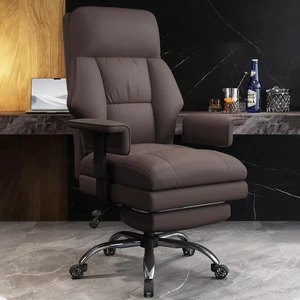 High Back Leather Executive Office Chair with Leg Rest & Wheels Ergonomic Desk Chair with Lumbar Support for Home Office High Back Leather Executive Office Chair with Leg Rest & Wheels Ergonomic Desk Chair with Lumbar Support for Home Office