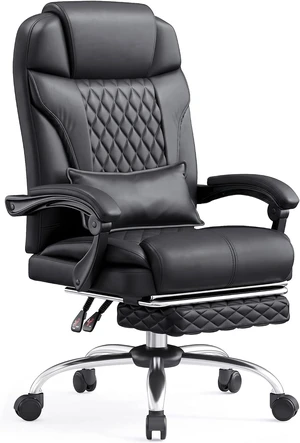 Big & Tall Office Chair with Retractable Footrest & 145° Recline Big & Tall Office Chair with Retractable Footrest & 145° Recline