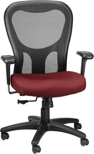 TP9000C Mesh Swivel Task Chair with Tempur Material & Cooling Gel Layer Adjustable Armrests & Lumbar Support, Burgundy TP9000C Mesh Swivel Task Chair with Tempur Material & Cooling Gel Layer Adjustable Armrests & Lumbar Support, Burgundy