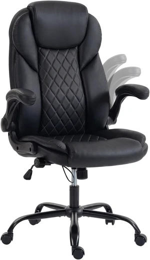 Black High Back Ergonomic PU Leather Office Desk Chair Black High Back Ergonomic PU Leather Office Desk Chair