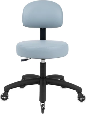 Round Vinyl Adjustable Chair for Exam Rooms, Labs, Doctor & Dentist Offices Easy to Clean, 17"-22" Seat Height, No Footring (Rubber Roller, Gray) Round Vinyl Adjustable Chair for Exam Rooms, Labs, Doctor & Dentist Offices Easy to Clean, 17"-22" Seat Height, No Footring (Rubber Roller, Gray)