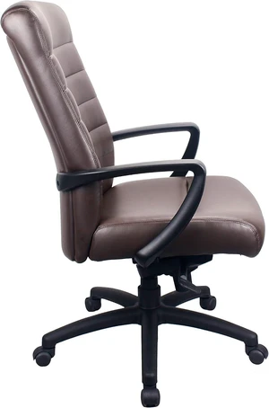 Manchester High Back Leather Chair by Eurotech Seating, Brown Manchester High Back Leather Chair by Eurotech Seating, Brown