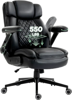 550 Lbs Executive Office Chair with Large 5D Flip Armrests for Heavy People 550 Lbs Executive Office Chair with Large 5D Flip Armrests for Heavy People