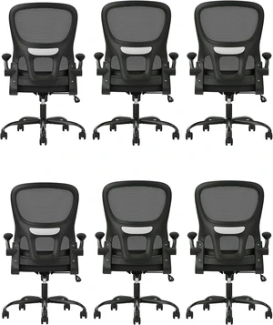 Ergonomic Office Chair with Flip Armrest & Lumbar Support, 6 Pack Ergonomic Office Chair with Flip Armrest & Lumbar Support, 6 Pack