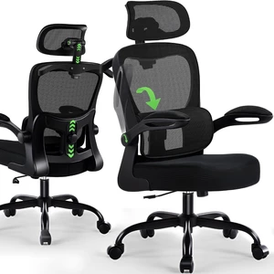 Ergonomic Office Chair Adjustable Lumbar Support & Headrest Hanger, High Back Breathable Mesh, Rolling Swivel for Home Work & Gaming Ergonomic Office Chair Adjustable Lumbar Support & Headrest Hanger, High Back Breathable Mesh, Rolling Swivel for Home Work & Gaming
