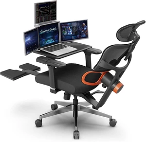 Ergonomic Office Chair Home Office Desk Chair with Auto-Following Lumbar Support, 4D Armrest, Seat Depth & Height Adjustable (Black, Footrest + Laptop Tray) Ergonomic Office Chair Home Office Desk Chair with Auto-Following Lumbar Support, 4D Armrest, Seat Depth & Height Adjustable (Black, Footrest + Laptop Tray)