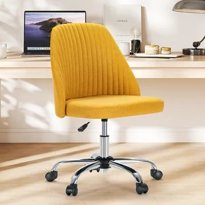 Armless Home Office Vanity Desk Chair with Wheels Armless Home Office Vanity Desk Chair with Wheels