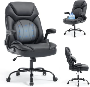 Comfy 500lbs Plus Size Office Desk Chair with Back Support, Black Comfy 500lbs Plus Size Office Desk Chair with Back Support, Black
