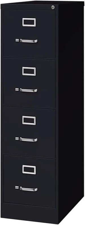 52" Vertical Black Metal Filing Cabinet with 4 Drawers, Lockable Pre-Assembled Letter Size for Home Office 52" Vertical Black Metal Filing Cabinet with 4 Drawers, Lockable Pre-Assembled Letter Size for Home Office