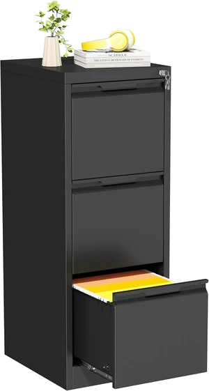 3 Drawer Metal File Cabinet with Lock 3 Drawer Metal File Cabinet with Lock