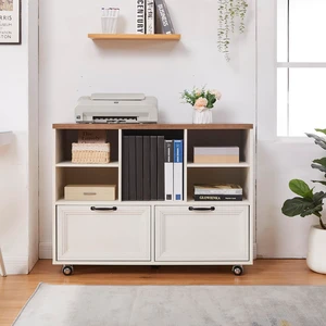 39.3" Farmhouse Wood File Cabinet with Wheels Rolling 2 Drawer Storage for Legal/Letter/A4 Size, Small Home Office 39.3" Farmhouse Wood File Cabinet with Wheels Rolling 2 Drawer Storage for Legal/Letter/A4 Size, Small Home Office