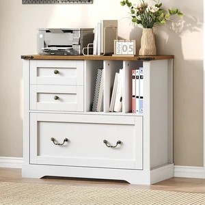 Farmhouse File Cabinet with 3 Drawers for Home Office Farmhouse File Cabinet with 3 Drawers for Home Office