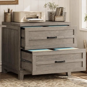 2 Drawer Farmhouse Lateral File Cabinet Deep Drawers Fit Legal/Letter/A4 Hanging Files, Wide Storage with Heavy-Duty Frame & Spacious Top, Retro Gray 2 Drawer Farmhouse Lateral File Cabinet Deep Drawers Fit Legal/Letter/A4 Hanging Files, Wide Storage with Heavy-Duty Frame & Spacious Top, Retro Gray