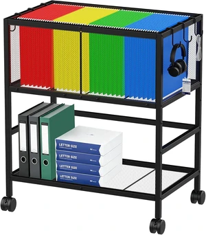 Mobile Rolling File Cart with 360° Wheels for Home Office Mobile Rolling File Cart with 360° Wheels for Home Office