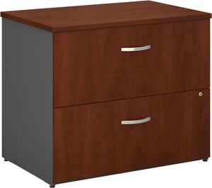 Bush Business Furniture Series C 2 Drawer Lateral File Cabinet in Hansen Cherry Locking Document Storage for Home or Professional Office Bush Business Furniture Series C 2 Drawer Lateral File Cabinet in Hansen Cherry Locking Document Storage for Home or Professional Office