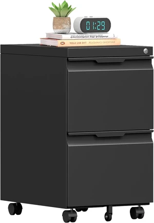2 Drawer Mobile Rolling File Cabinet with Lock & Wheels 2 Drawer Mobile Rolling File Cabinet with Lock & Wheels