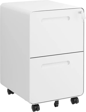 2 Drawer Mobile File Cabinet with Lock & 4 Keys 2 Drawer Mobile File Cabinet with Lock & 4 Keys