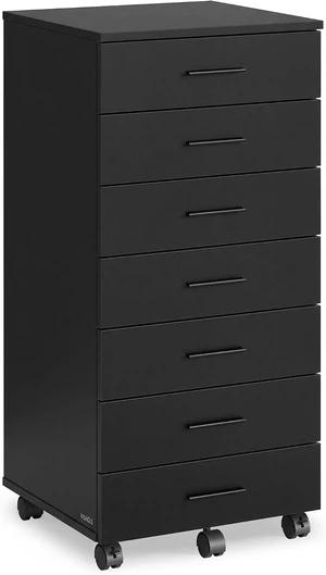 File Cabinet with Wheels, 7 Drawers, Tool-Free Sliding Rails File Cabinet with Wheels, 7 Drawers, Tool-Free Sliding Rails