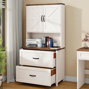 2 Drawer Lateral File Cabinet, Rustic White 2 Drawer Lateral File Cabinet, Rustic White