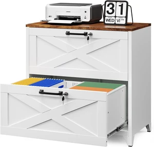 2 Drawer File Cabinet with Lock & Feet Metal Lateral Cabinet for Hanging Letter/Legal/A4 Size (White-A, 16" D x 28.4" W x 29.1" H) 2 Drawer File Cabinet with Lock & Feet Metal Lateral Cabinet for Hanging Letter/Legal/A4 Size (White-A, 16" D x 28.4" W x 29.1" H)