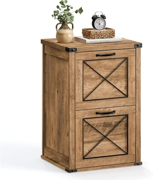 File Cabinet with 2 File Drawers & Printer Stand, Fits A4 Letter Size File Cabinet with 2 File Drawers & Printer Stand, Fits A4 Letter Size