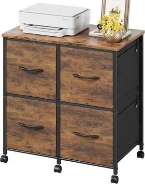 4 Drawer Lateral Mobile File Cabinet & Printer Stand 4 Drawer Lateral Mobile File Cabinet & Printer Stand