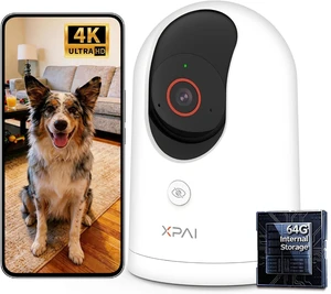 4K UHD Indoor Camera 64G Built-in Storage No Subscription, Pet Camera with Phone App, 360° Pan & Tilt, Two-Way Talk, Privacy Mode, AI Tracking/Detection 4K UHD Indoor Camera 64G Built-in Storage No Subscription, Pet Camera with Phone App, 360° Pan & Tilt, Two-Way Talk, Privacy Mode, AI Tracking/Detection