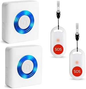 Wireless Nurse Call Alert System Caregiver Pager Button for Home, Elderly, Patient & Disabled (Two Button Two Receiver) Wireless Nurse Call Alert System Caregiver Pager Button for Home, Elderly, Patient & Disabled (Two Button Two Receiver)