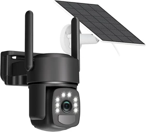 Solar-Powered Wireless Outdoor Security Cameras 4MP Color Night Vision, Auto Tracking, Pan & Tilt, Spotlight & Siren, 2.4 & 5G WiFi, No Subscription Solar-Powered Wireless Outdoor Security Cameras 4MP Color Night Vision, Auto Tracking, Pan & Tilt, Spotlight & Siren, 2.4 & 5G WiFi, No Subscription