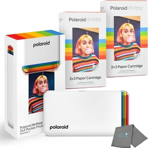 Hi Print 2nd Generation Portable Bluetooth Phone Printer 2x3 Pocket Photo Printer + 40 Photo Bundle for iPhone & Android, Cleaning Cloth Hi Print 2nd Generation Portable Bluetooth Phone Printer 2x3 Pocket Photo Printer + 40 Photo Bundle for iPhone & Android, Cleaning Cloth