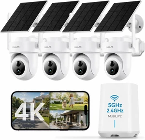 4K Solar Security Camera System Wireless Outdoor 4-Cam Kit 4K Solar Security Camera System Wireless Outdoor 4-Cam Kit