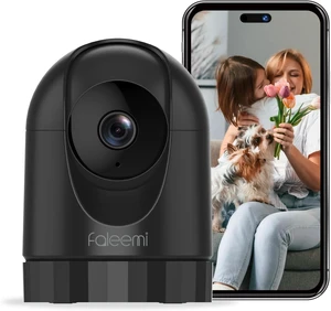 2K Pan/Tilt Indoor WiFi Security Camera Motion Detection & Auto Tracking, Night Vision, 2-Way Audio, Siren, SD/Cloud Storage (2, Black) 2K Pan/Tilt Indoor WiFi Security Camera Motion Detection & Auto Tracking, Night Vision, 2-Way Audio, Siren, SD/Cloud Storage (2, Black)
