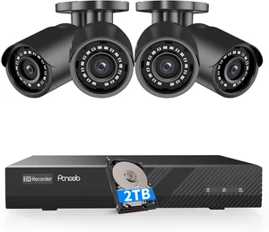 4-Camera 8-Channel PoE Security System with 2TB HDD, PB37F30408-5M 4-Camera 8-Channel PoE Security System with 2TB HDD, PB37F30408-5M