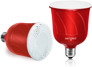 Pulse LED Smart Bulb with JBL Bluetooth Speaker App Controlled, up to 8 BR30 Bulbs, E26 Base, Alexa Compatible, Candy Red, 2 Pack Pulse LED Smart Bulb with JBL Bluetooth Speaker App Controlled, up to 8 BR30 Bulbs, E26 Base, Alexa Compatible, Candy Red, 2 Pack