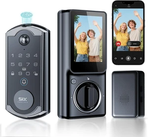 S398 4-in-1 Video Smart Lock Fingerprint Door Lock with Camera & Video Doorbell, Wi-Fi Deadbolt, Indoor Display Monitor, App Remote Control, Chime Included, 2026 Upgrade S398 4-in-1 Video Smart Lock Fingerprint Door Lock with Camera & Video Doorbell, Wi-Fi Deadbolt, Indoor Display Monitor, App Remote Control, Chime Included, 2026 Upgrade