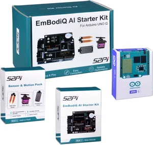 EmbodiQ AI Starter Kit for UNO Q 4GB RAM, 32GB eMMC, AI Agent HAT, Soil Moisture & Raindrop Sensors, Servo, Acrylic Mount, Natural Language Control EmbodiQ AI Starter Kit for UNO Q 4GB RAM, 32GB eMMC, AI Agent HAT, Soil Moisture & Raindrop Sensors, Servo, Acrylic Mount, Natural Language Control