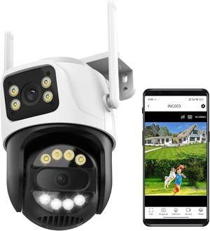 Outdoor PTZ Security Camera with Dual Lens, 6MP 2.4GHz WiFi Outdoor PTZ Security Camera with Dual Lens, 6MP 2.4GHz WiFi