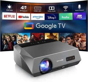 Smart 4K Projector with Google TV Dolby Audio, HDR10, HDMI ARC 2.1 for Daytime Viewing Smart 4K Projector with Google TV Dolby Audio, HDR10, HDMI ARC 2.1 for Daytime Viewing