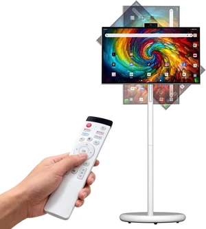 27" Portable Smart Touchscreen Tablet TV on Wheels, Android 15 OS with Google EDLA Certification, 6GB+128GB, Built-in Battery, 4K Camera, Wireless Casting, Rotating Rolling Stand 27" Portable Smart Touchscreen Tablet TV on Wheels, Android 15 OS with Google EDLA Certification, 6GB+128GB, Built-in Battery, 4K Camera, Wireless Casting, Rotating Rolling Stand