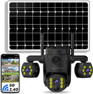 Triple Lens Outdoor Wireless Security Camera for Home & Farm, Color Night Vision, Two-Way Audio Triple Lens Outdoor Wireless Security Camera for Home & Farm, Color Night Vision, Two-Way Audio