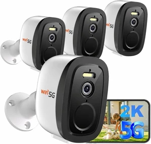 2K QHD Security Cameras Wireless Outdoor, 2.4G/5G WiFi, 4 Pack 2K QHD Security Cameras Wireless Outdoor, 2.4G/5G WiFi, 4 Pack
