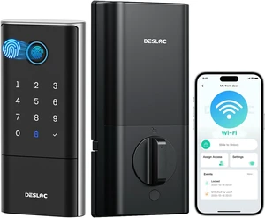 K120 Fingerprint WiFi Smart Lock Keypad Deadbolt, Up to 16 Months K120 Fingerprint WiFi Smart Lock Keypad Deadbolt, Up to 16 Months