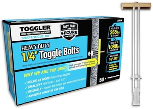 SNAPTOGGLE BB Toggle Anchor 1/4-20 UNC, Zinc-Plated, 50 Pack SNAPTOGGLE BB Toggle Anchor 1/4-20 UNC, Zinc-Plated, 50 Pack