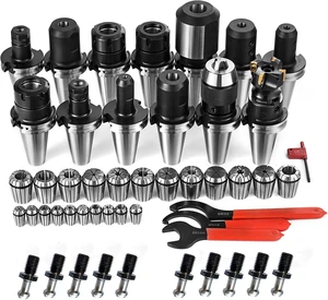 CNC CAT40 Tooling Collet Set Package, ER32 & ER16 Collet Sets with Mill Holder, Spanner & Drill Chuck (collet set) CNC CAT40 Tooling Collet Set Package, ER32 & ER16 Collet Sets with Mill Holder, Spanner & Drill Chuck (collet set)