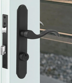 US Flat Slot Storm Door Handle Set Larson & Wright Screen Door Hardware, 2-1/2" PZ Handle, 7/8" Backset, 7-1/4" Trimplate H.C., Non-Handed, Matte Black US Flat Slot Storm Door Handle Set Larson & Wright Screen Door Hardware, 2-1/2" PZ Handle, 7/8" Backset, 7-1/4" Trimplate H.C., Non-Handed, Matte Black